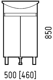 Corozo Мебель для ванной Джуно 50 М белая – фотография-9